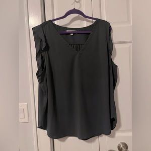 LOFT Size 24 Gray Blouse
